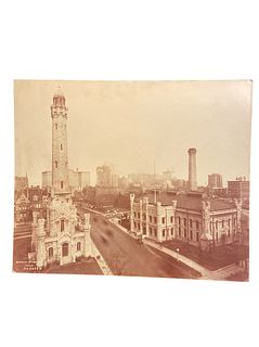 Old Photograph Print of Water Tower Chicago 