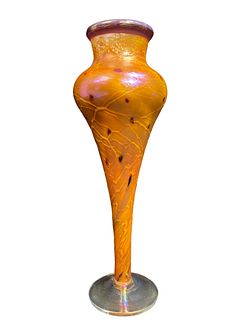 Exceptional Signed Aurene Art Glass Vase 