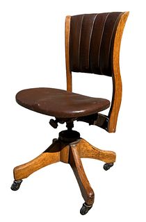 Art Deco Industrial Office Chair, GUNLOCKE