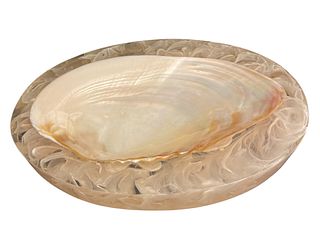 HORCHOW Mother of Pearl Shell Resin Serving Tray 