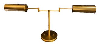 NESSEN Brass, Two-Arm Swing Partner's Desk Lamp 