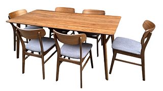 Mid Century Style Dining Table w 6 Chairs