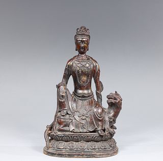 Antique Chinese Bronze Seated Figure