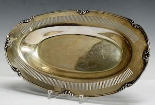 Reticulated Sterling Silver Bread Basket