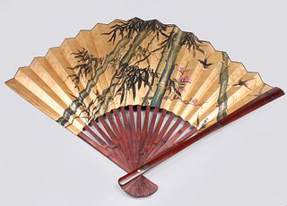 Large Scale Vintage Chinese Gilded Fan