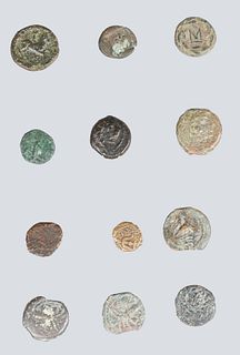 Group of Twenty Two Ancient Coins, Greece, Judea