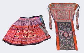 Group of Two Hand Made Folk Art Garments