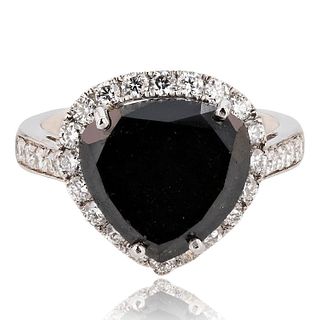 Platinum Ring with Black Diamond