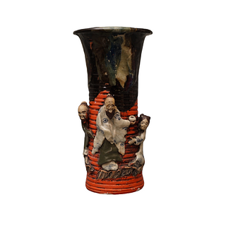 Japanese Sumida Gawa Pottery Vase. Ishiguro Koko