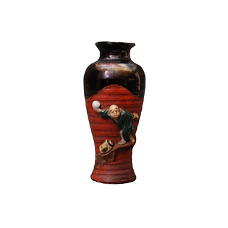 Japanese Sumida Gawa Pottery Vase, Inoue Ryosai