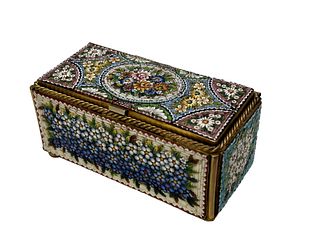 A Gilt Cloisonne Enamel Caslet / Jewelry Box