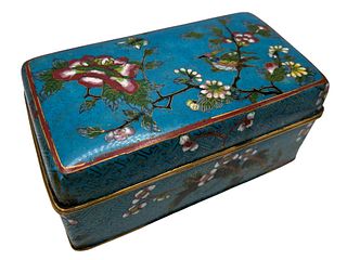 Chinese Cloisonne Enamel Rectangle Box