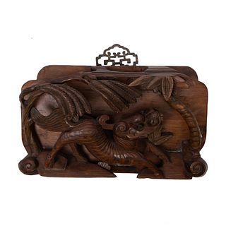Carved Wood Mythical Beast Wall Hanging