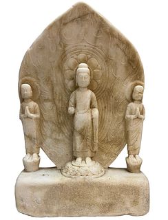 White Marble Buddha Fragment