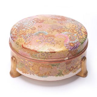 Japanese Satsuma Porcelain Lid Box