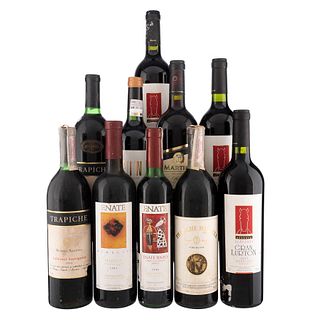 Lote de Vinos Tintos de España y Argentina. Gran Lurton. Enate. En presentaciones de 750 ml. Total de piezas: 10.