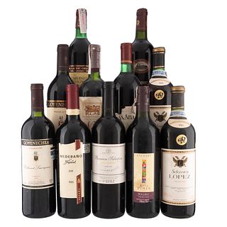 Lote de Vinos Tintos de Grecia, Argentina, España y Chile. Mederaño. En presentaciones de 750 ml. Total de piezas: 11.