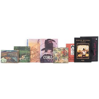 Libros sobre Arte Mexicano. Parejas en el Arte Mexicano /  Francisco Corzas / Diego Rivera, Acuarelas. Piezas: 8.