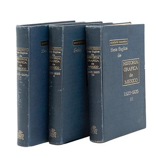 Casasola, Gustavo. Seis Siglos de Historia Gráfica de México 1325 - 1925. México: Ediciones Gustavo Casasola, 1962, 63, 64. Piezas: 3.