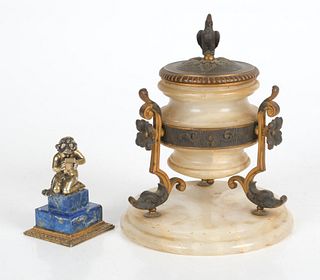 Two Pieces, Inkwell and Figure