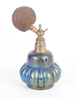 Loetz Attributed Iridescent Art Glass Atomizer