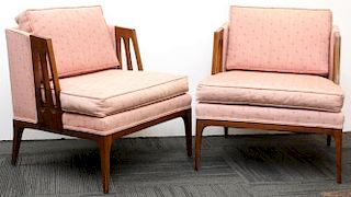Pair of Mid-Century Modern Upholstered Chairs