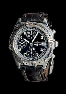 A Stainless Steel Ref. A20048 GMT Chronograph Wristwatch, Breitling,
