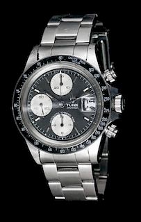 A Stainless Steel Ref. 94200 Chronograph Wristwatch, Tudor, Circa 1980,