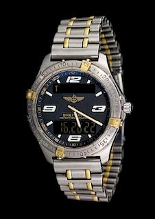 * A Titanium and Yellow Gold Ref. F65362 Repetition Minutes Wristwatch, Breitling,