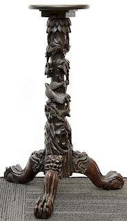 Antique Chinese Dragon-Carved Table Base