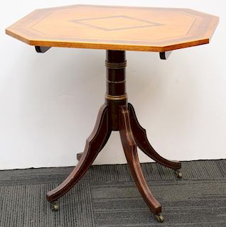 Continental Octagonal Inlaid Marquetry Table