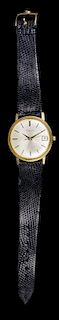 An 18 Karat Yellow Gold Date Wristwatch, Gubelin,