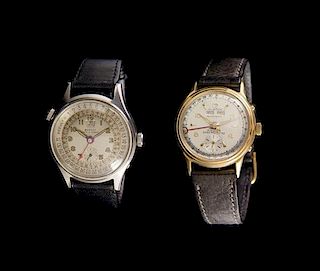 * A Collection of Vintage Calendar Wristwatches,