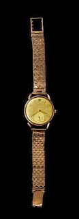 A Vintage 18 Karat Rose Gold Wristwatch, Omega, Circa 1960,