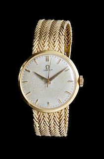 An 18 Karat Yellow Gold Ref. 2895 Wristwatch, Omega, Circa 1956,