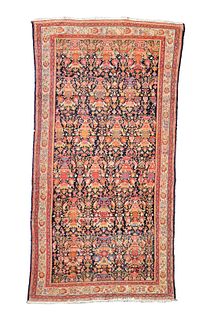 Vintage Hand Knotted Wool Oriental Carpet