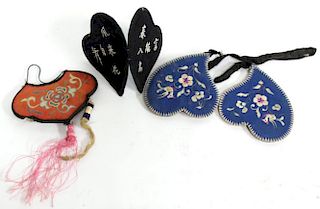 Assorted Chinese Silk Embroidered Items