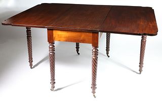 American Mahogany Gate-Leg Dining Table , 19th Century