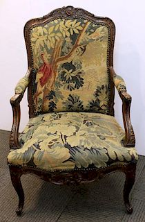 Antique Continental Upholstered Arm Chair