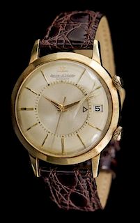 A 10 Karat Gold Filled Memovox Alarm Wristwatch, LeCoultre, Circa 1950's,