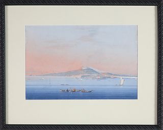 Tempera on Paper "View of Mount Vesuvius"