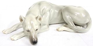 Continental Porcelain Figure of a Greyhound