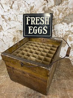 Egg Crate and Sign