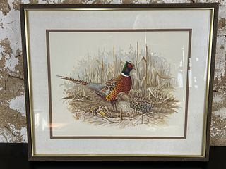 Watercolor of Pheasants