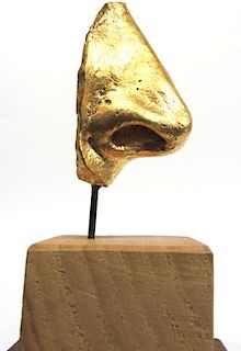 Surrealist Sculpture of a Gilt Nose