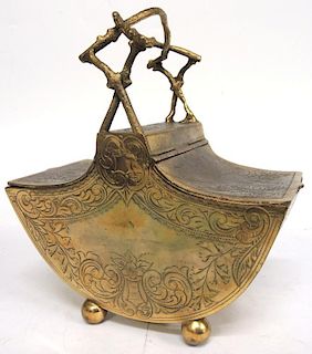 Aesthetic Period Brass Chinoiserie Basket