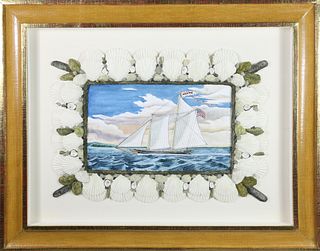 Mellie Cooper Acrylic on Handmade Paper "Sailing Ship Norma"
