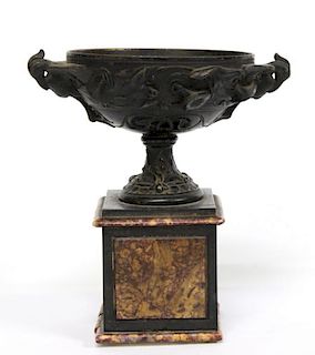 Small Bronze Metal Classical Greek-Style Brazier