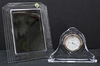 2 Waterford Crystal Items, a Clock & Picture Frame