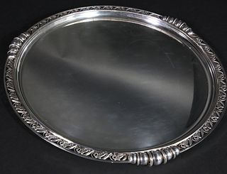 International Sterling Silver Large Platter "La Paglia Designed"